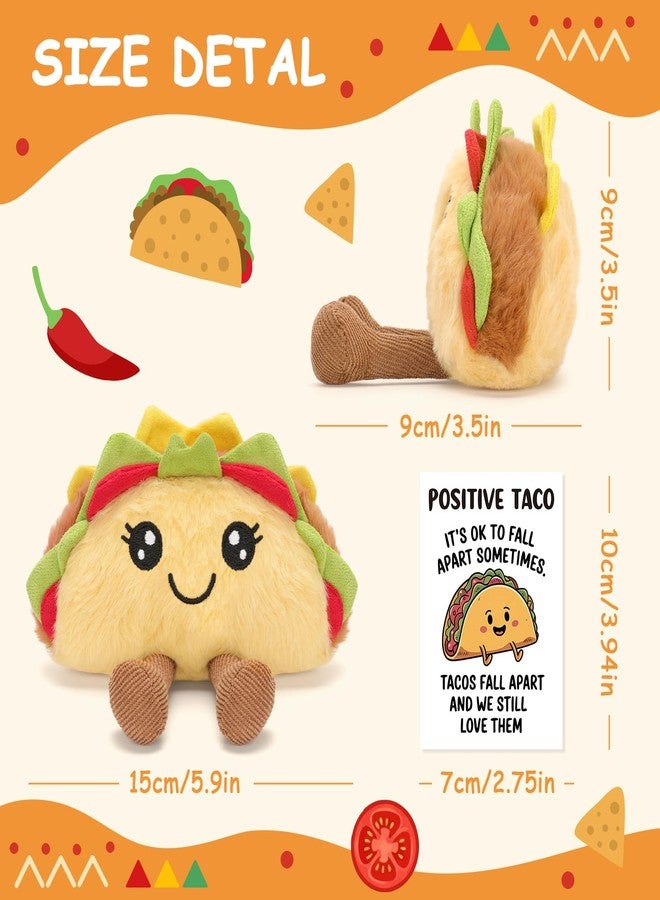 A AIFAMY Taco Stuffed Toy with Sound, Stuffed Food Plush for Emotional Daily Support, Fun Gag Gift Positivity Idea for Birthday Coworker Office Christmas - Image 2